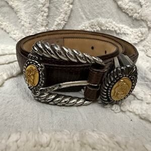 Vintage Brighton Leather Museum Collection Roman Coin Belt